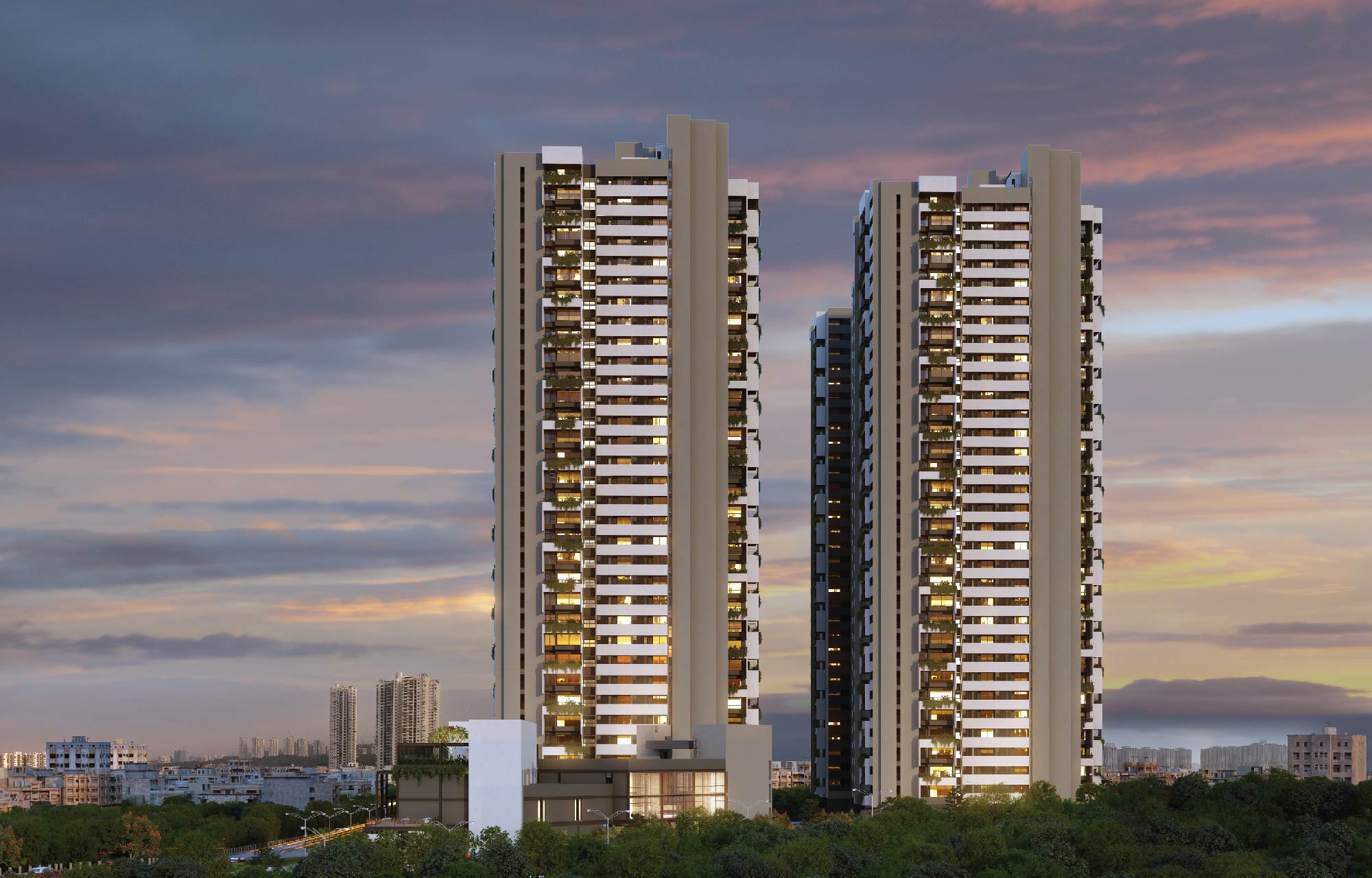 Stunning skyscrapers  in Hyderabad