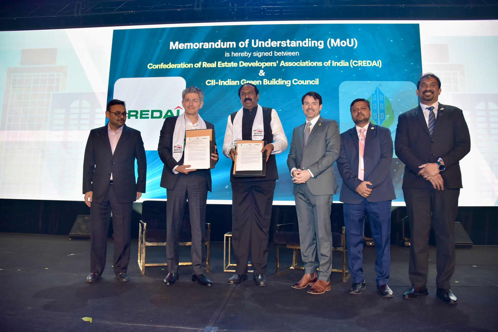CII IGBC and CREDAI sign an MoU to drive the Green and Net Zero Building Movement in India.